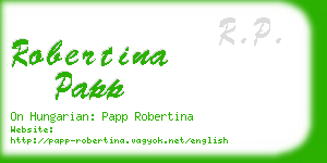 robertina papp business card